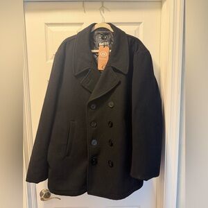 Seibertron  NWT Double-Breasted Black Pea Coat